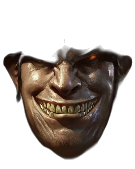 mask, face, creature, staff transparent PNG cut-out