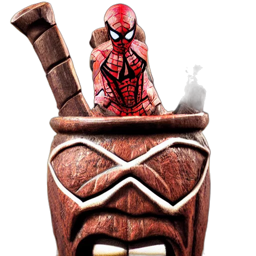 mask, bottle, 3d render, concept art, comic book art, fantasy art, closeup, photorealistic transparent PNG cut-out