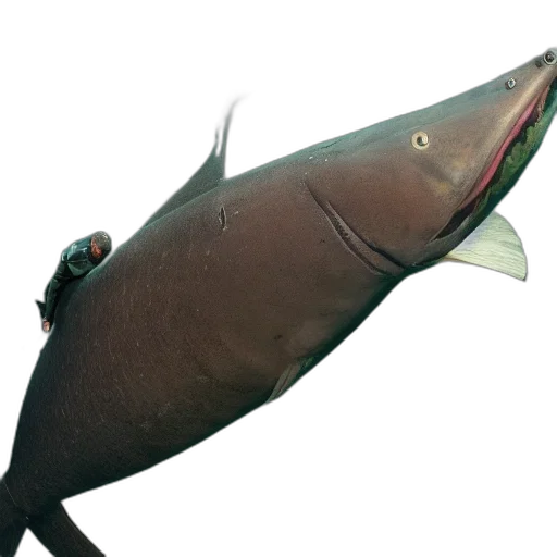 staff, animal, weapon, creature, 3d render, concept art, photorealistic, underwater transparent PNG cut-out