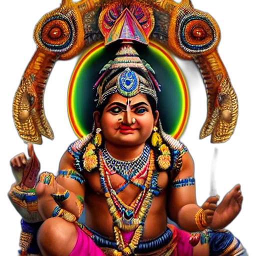3d render, photorealistic, indian, gods transparent PNG cut-out