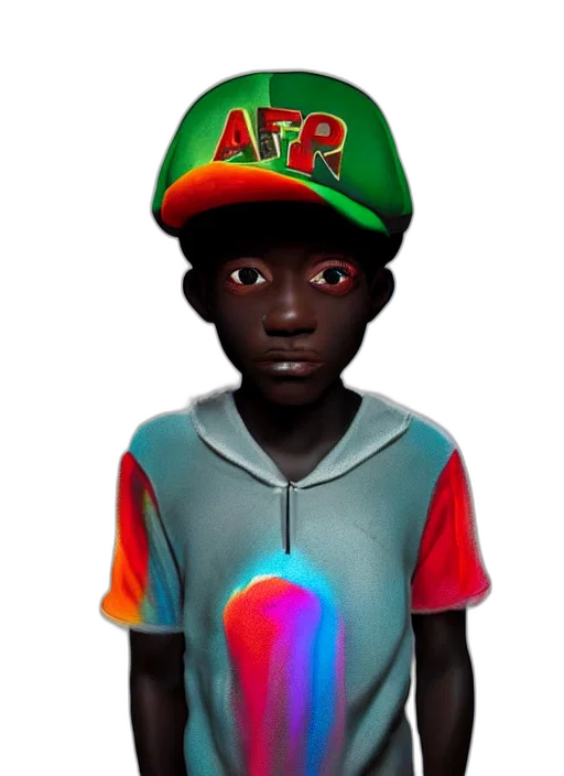 hat, face, animal, jacket, 3d render, concept art, photorealistic, fantasy art transparent PNG cut-out
