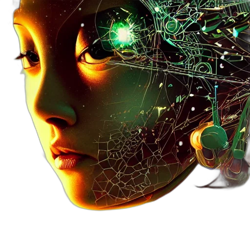robot, cyberpunk, concept art, photorealistic transparent PNG cut-out