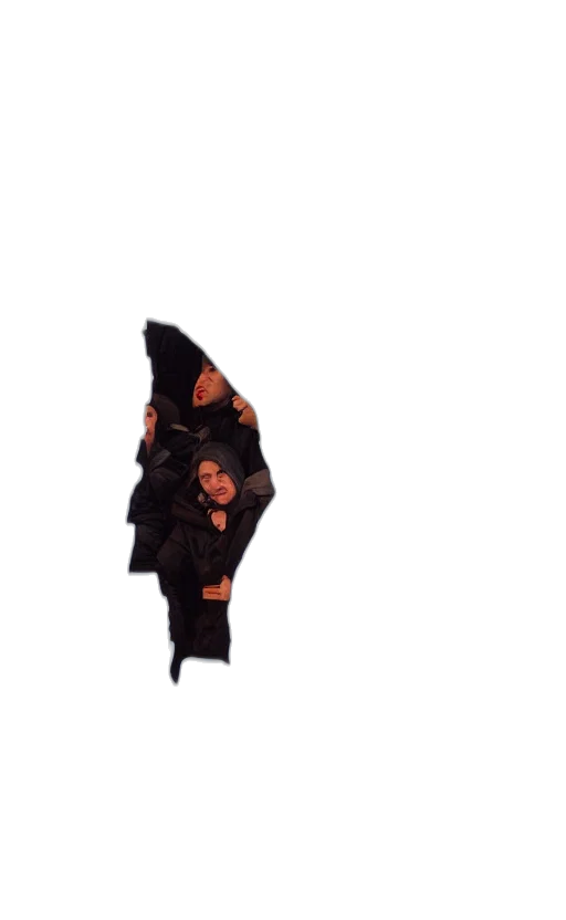 umbrella, jacket, staff, hat transparent PNG cut-out