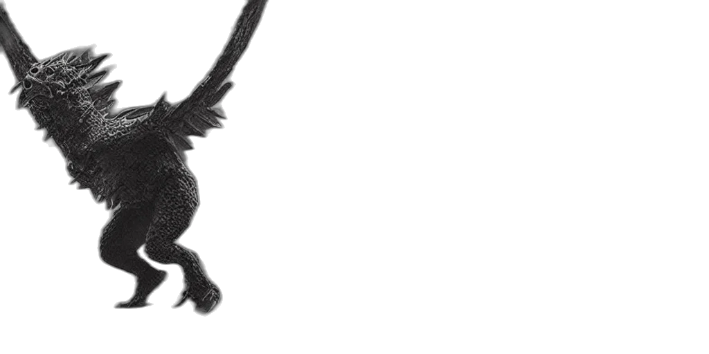 dragon, animal, creature, staff transparent PNG cut-out