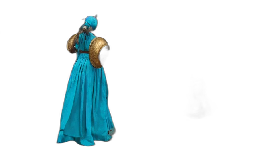 dress, jewelry, staff, sword transparent PNG cut-out