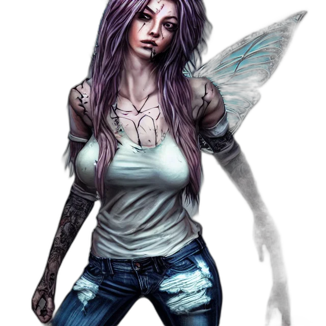 fantasy art, concept art, comic book art, photorealistic transparent PNG cut-out