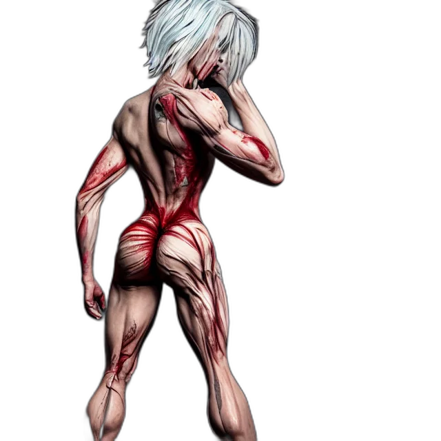 concept art, comic book art, cyberpunk, photorealistic, full, body, pose, beautiful transparent PNG cut-out