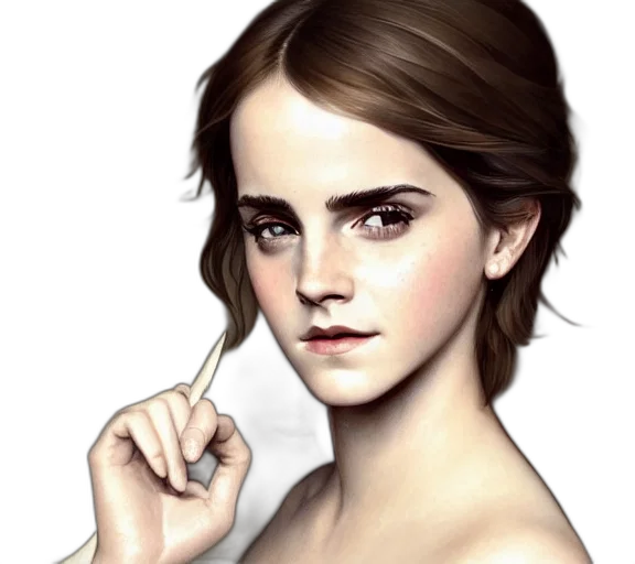 face, jewelry, hair, staff, photorealistic, fantasy art, concept art, cartoon transparent PNG cut-out