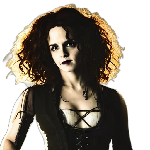 photorealistic, bellatrix, lestrange, cosplay transparent PNG cut-out