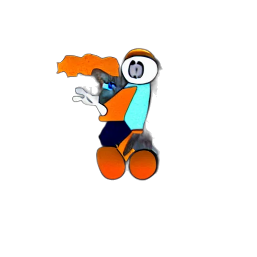 robot, staff, jewelry, jacket, pixel art, concept art, 3d render, cartoon transparent PNG cut-out