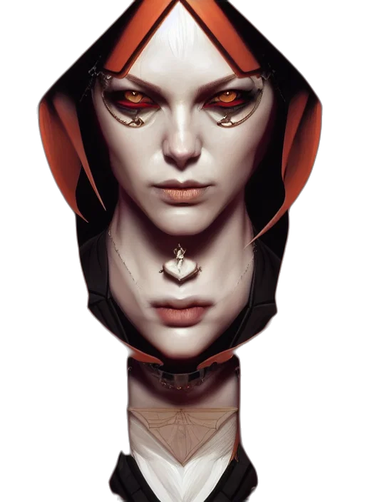 face, mask, robot, jewelry, fantasy art, concept art, comic book art, cyberpunk transparent PNG cut-out