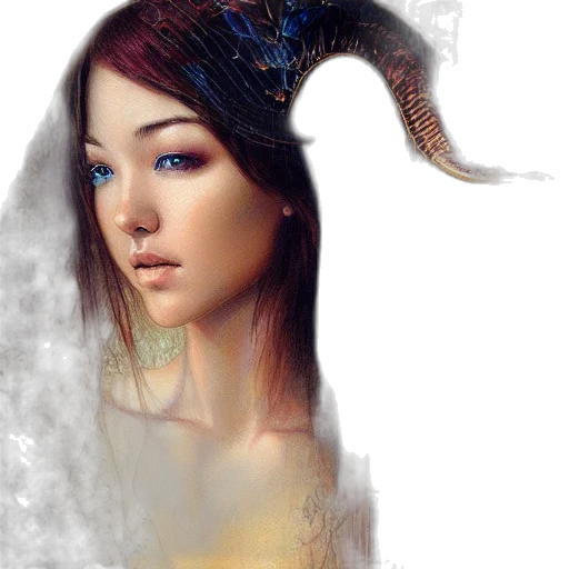 dragon, face, creature, crown, fantasy art, photorealistic, concept art, oil painting transparent PNG cut-out