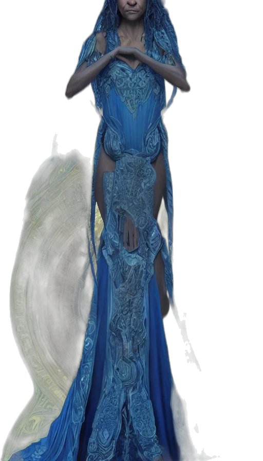 dress, fantasy art, concept art, 3d render transparent PNG cut-out