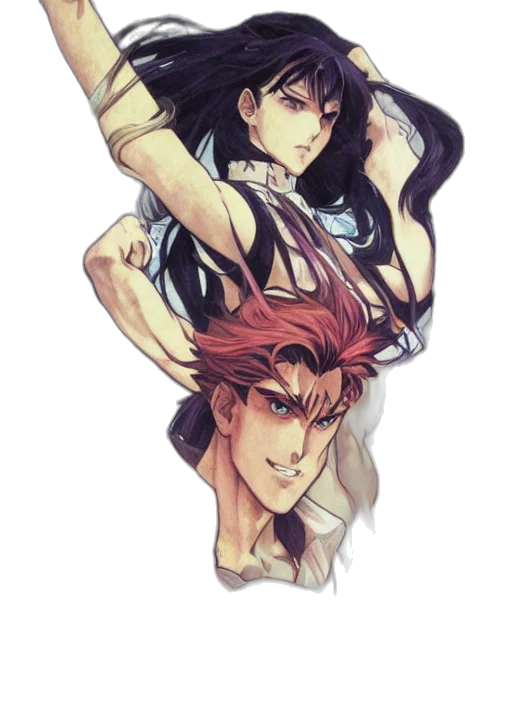 anime, concept art, watercolor, comic book art transparent PNG cut-out