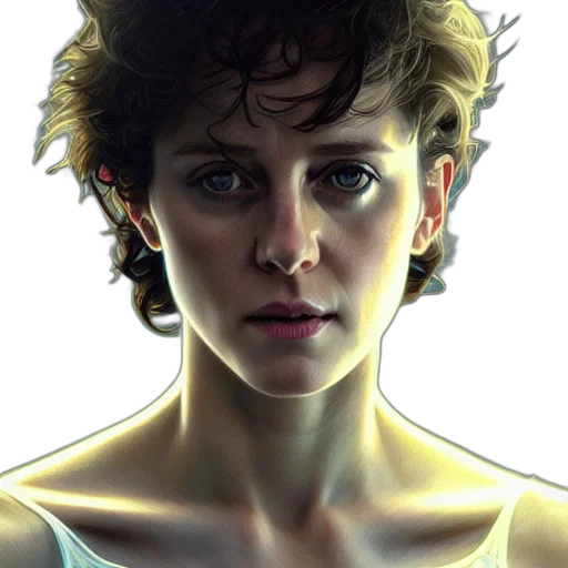 face, jewelry, crown, photorealistic, concept art, fantasy art, cyberpunk, golden transparent PNG cut-out