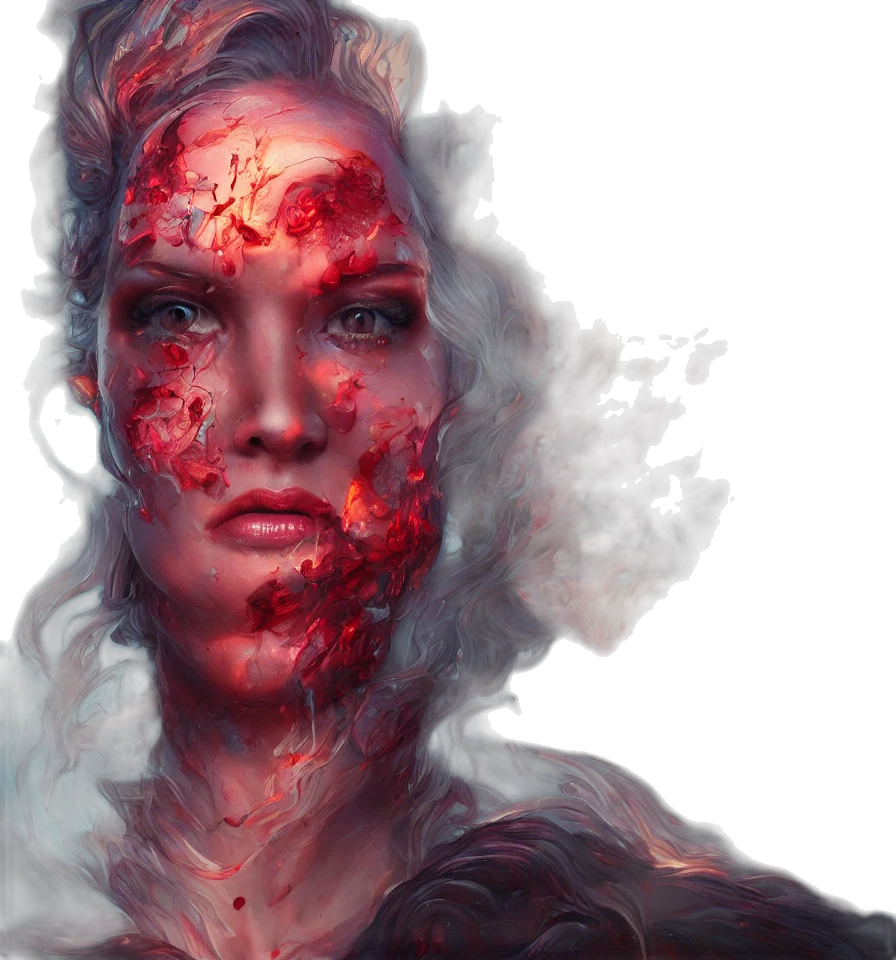 face, mask, fantasy art, concept art transparent PNG cut-out