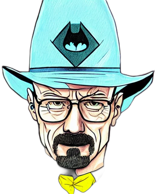 hat, comic book art, cartoon, concept art, pixel art, portrait, walter, white transparent PNG cut-out