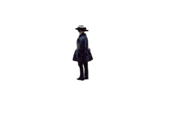 hat, staff, jacket, robot transparent PNG cut-out
