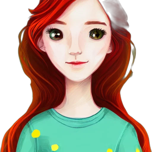 face, dress, cartoon, fantasy art, photorealistic, pixel art, red, green transparent PNG cut-out