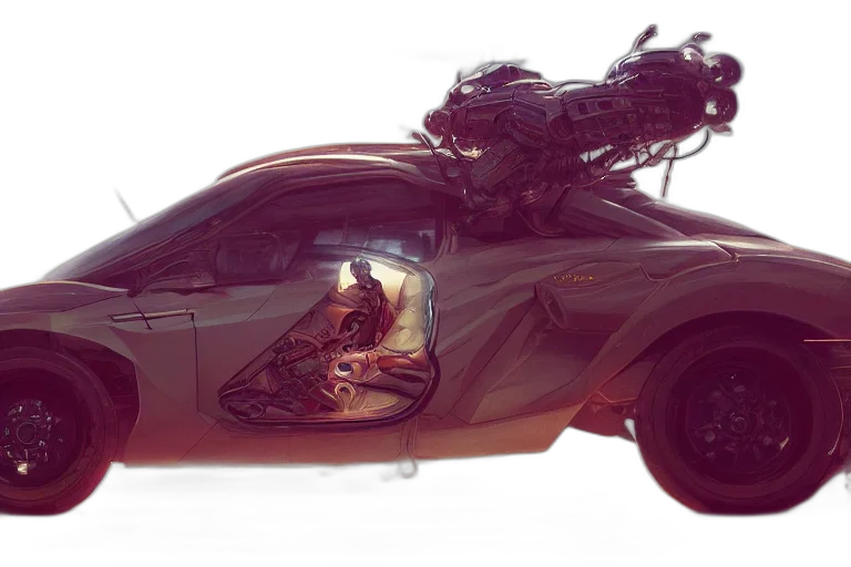 car, weapon, dragon, robot transparent PNG cut-out