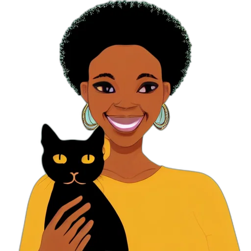 cartoon, pixel art, photorealistic, concept art, adult, black, woman, light transparent PNG cut-out