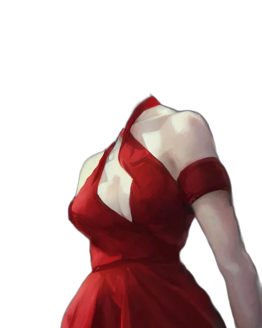 dress, face, staff, jewelry transparent PNG cut-out