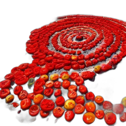 jewelry, 3d render, red, spiral transparent PNG cut-out