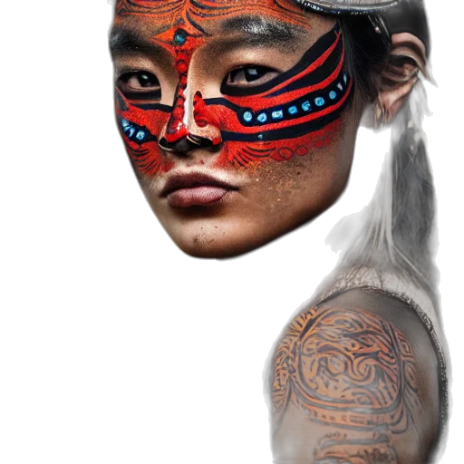 mask, face, jewelry, photorealistic transparent PNG cut-out