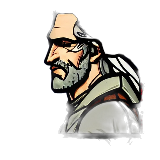 hat, face, staff, weapon, concept art, pixel art, comic book art, cartoon transparent PNG cut-out