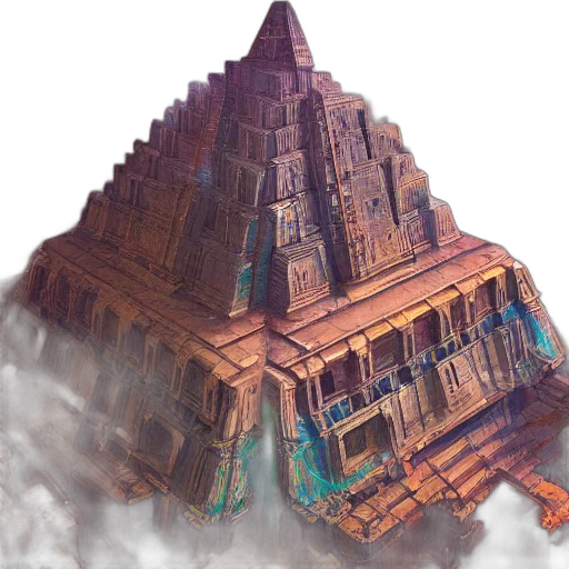 building, concept art, 3d render, fantasy art transparent PNG cut-out