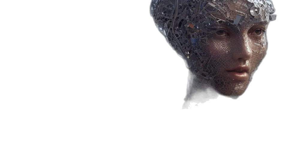 face, mask, hat, crown, photorealistic, 3d render, concept art, fantasy art transparent PNG cut-out