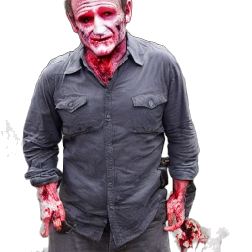 mask, concept art, zombie, robin, williams transparent PNG cut-out