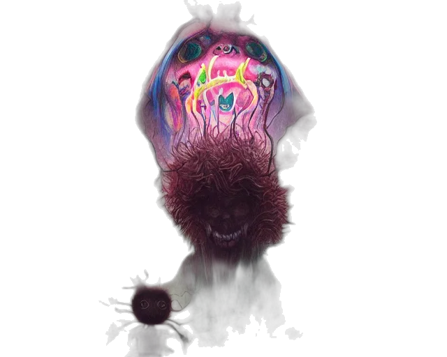 hair, creature, mask, crown transparent PNG cut-out