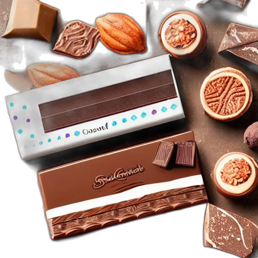 food, 3d render, chocolate, candy transparent PNG cut-out