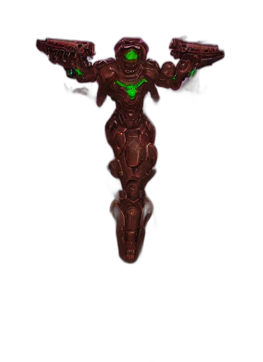 robot, staff, weapon, creature transparent PNG cut-out