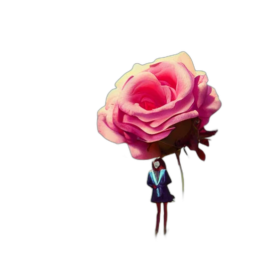 flower, dress, crown, umbrella, pixel art, concept art, watercolor, 3d render transparent PNG cut-out