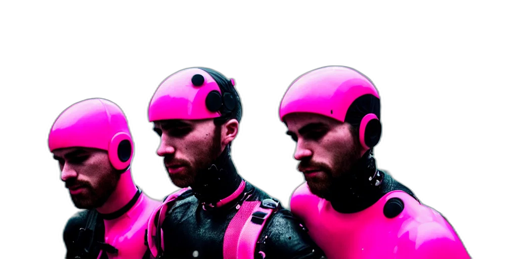 jacket, robot, mask, cyberpunk transparent PNG cut-out