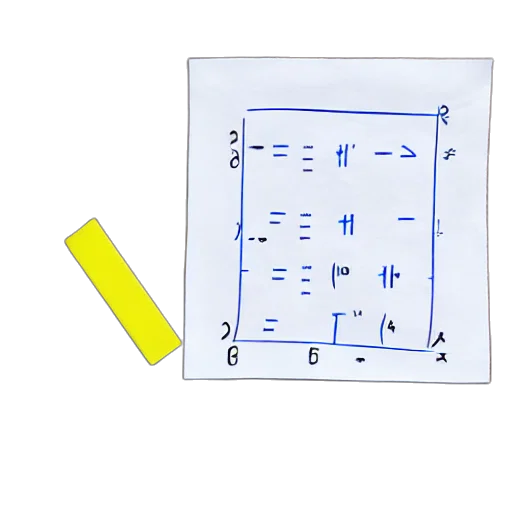 3d render, math, operations, piece, paper transparent PNG cut-out