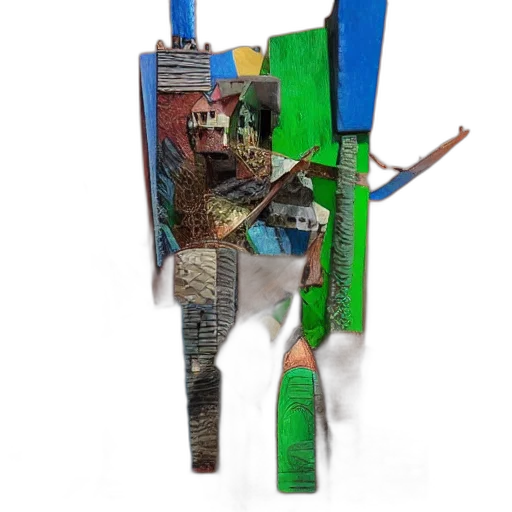 robot, staff, mask, umbrella, 3d render, concept art, photorealistic, fantasy art transparent PNG cut-out