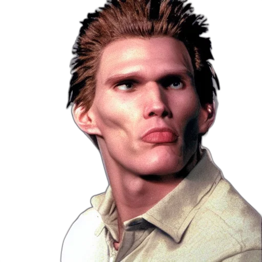 face, hair, staff, jacket, photorealistic, 3d render, concept art, comic book art transparent PNG cut-out