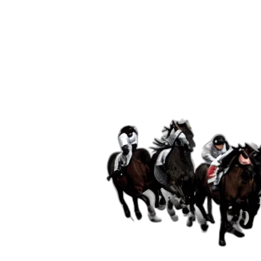 concept art, pixel art, fantasy art, cartoon, horses, racing, against, cars transparent PNG cut-out