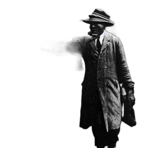 mask, hat, jacket, staff transparent PNG cut-out