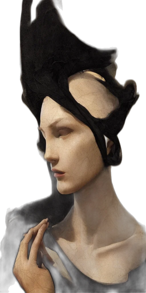 crown, hat, face, hair transparent PNG cut-out