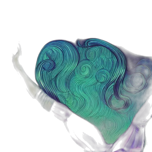 mask, hair, crown, flower, vaporwave, watercolor, 3d render, concept art transparent PNG cut-out