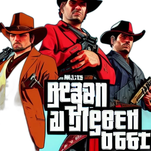 comic book art, concept art, pixel art, gta, style, red, dead, redemption transparent PNG cut-out