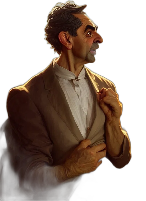 jacket, face, staff, robot transparent PNG cut-out