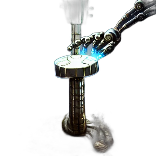 robot, staff, weapon, sword transparent PNG cut-out