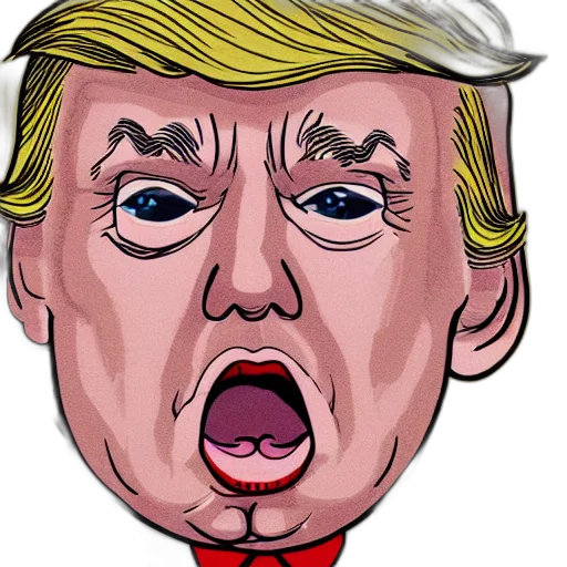 face, mask, cartoon, photorealistic transparent PNG cut-out