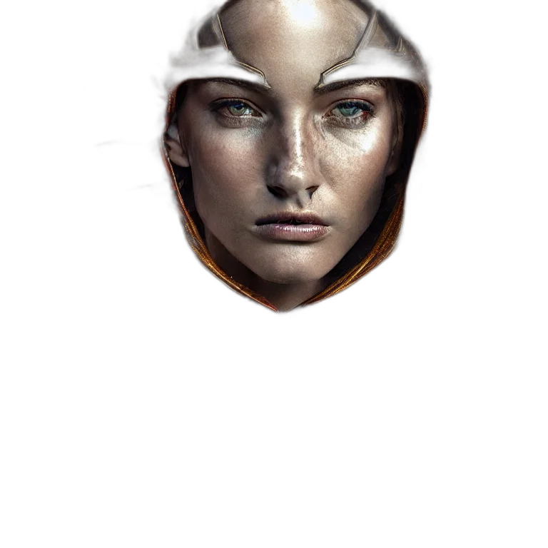 face, mask, crown, jewelry, photorealistic, concept art, fantasy art, oil painting transparent PNG cut-out