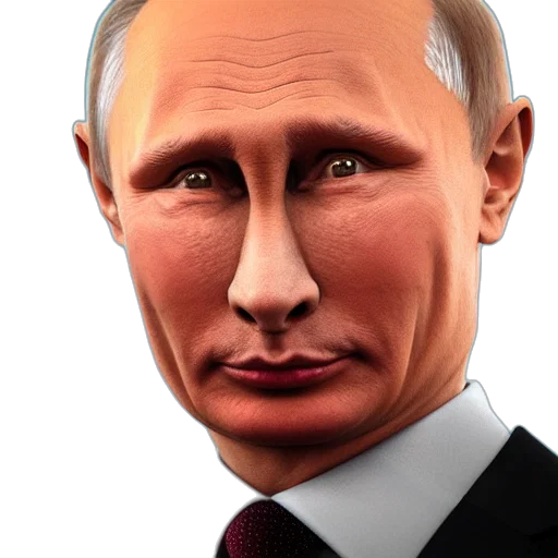 face, mask, staff, photorealistic, concept art, 3d render, cartoon, putin transparent PNG cut-out